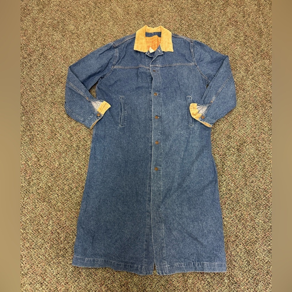Levi's Vintage Blue Denim Duster Jacket Size XL
